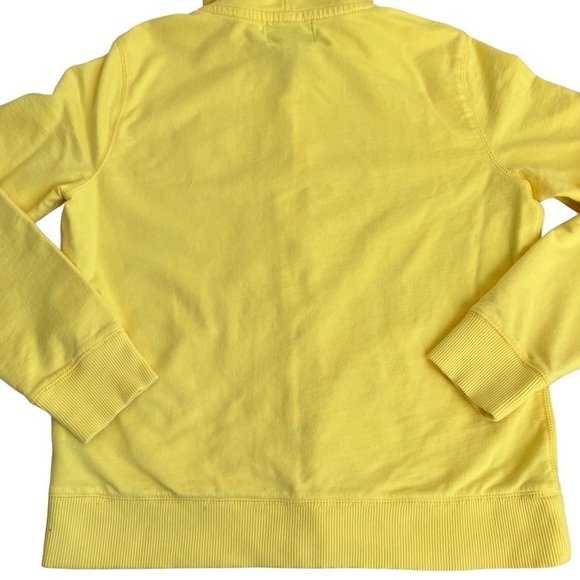 Lauren Ralph Lauren Yellow Cotton Button Front Hooded Jacket Y2K Sweatshirt M - Picture 11 of 16